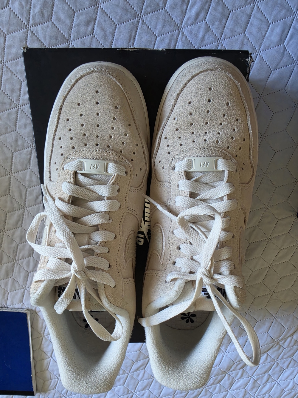Nike Women's Beige Suede Sneakers